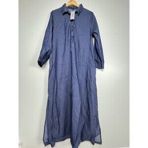 NWT Vonda Women’s Size XL Maxi Dress Denim Blue‎ Boho Beach Party